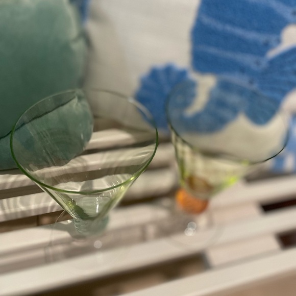 Set Of 2 Southern Living At Home Tango Water Iced Tea Goblets Multicolor Glass - Picture 15 of 16